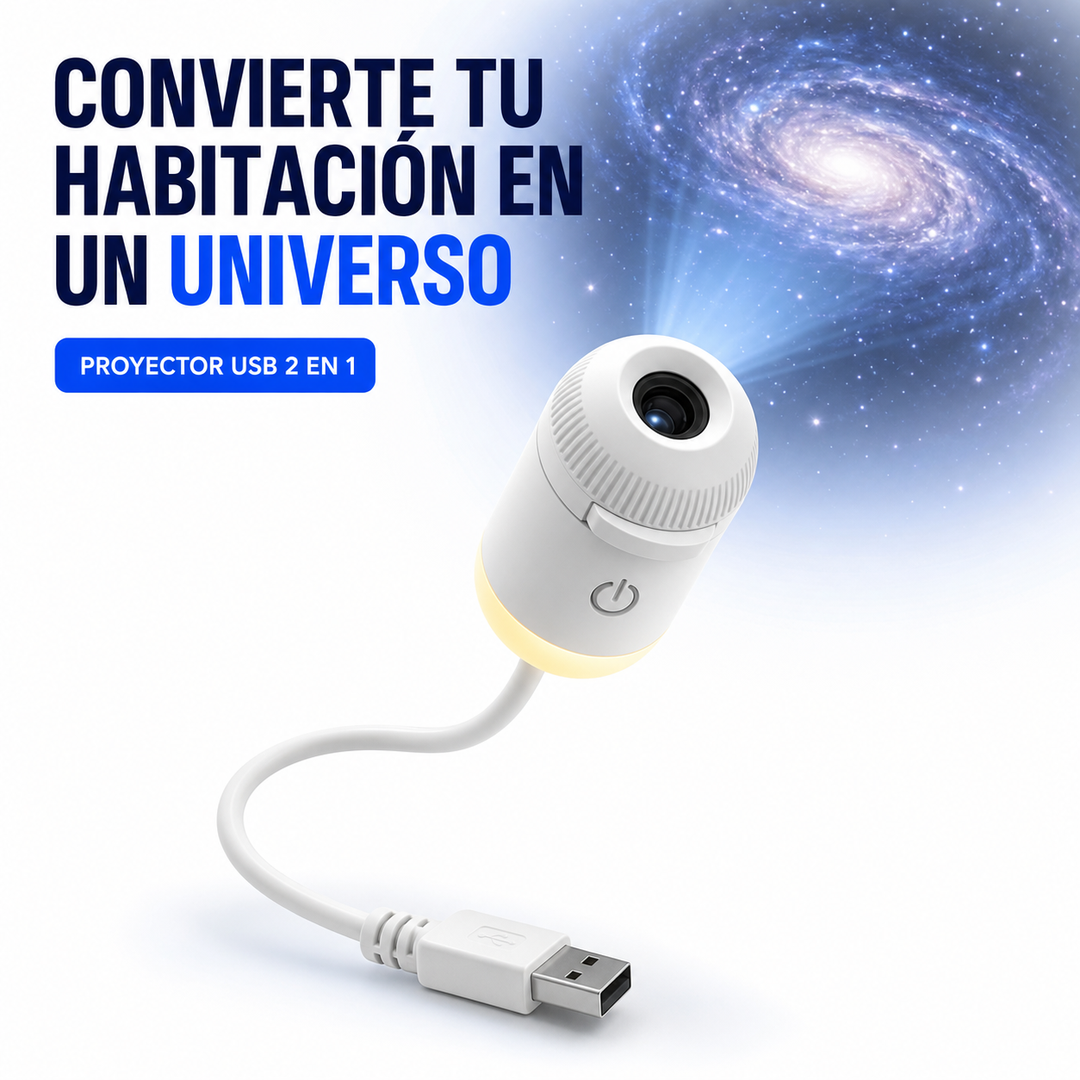 M - Mini proyector de estrellas USB 2 en