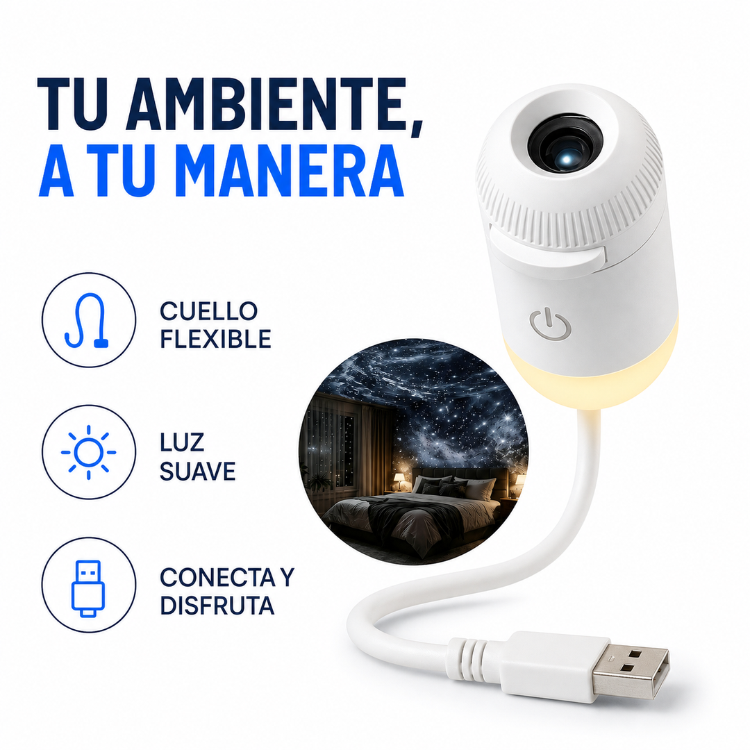 M - Mini proyector de estrellas USB 2 en