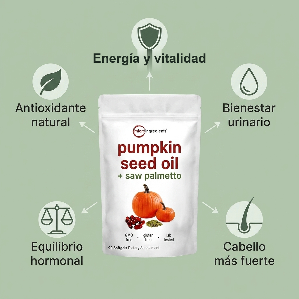 5 beneficios del Aceite de Semilla de Calabaza - energía y vitalidad