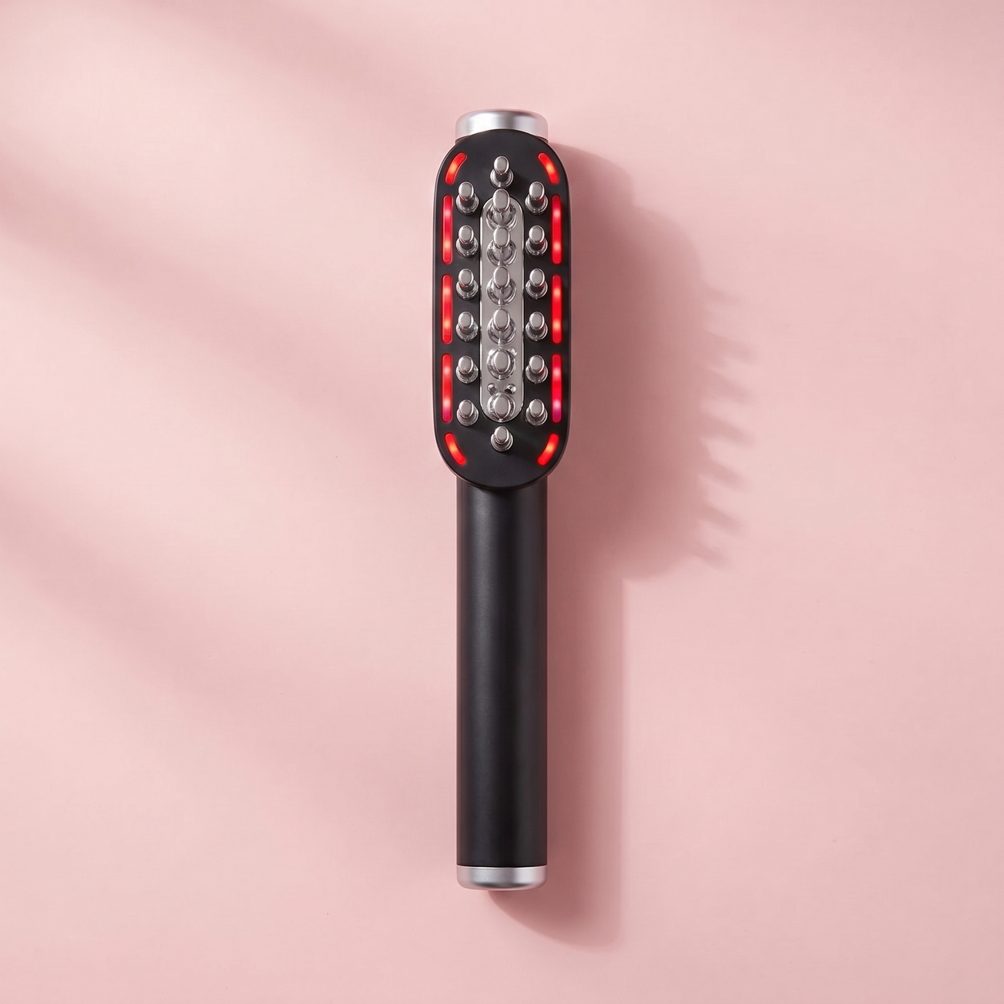 Peine masajeador flat lay rosa