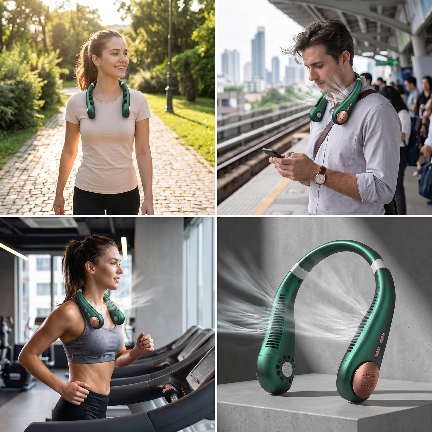 Ventilador de cuello en el gym